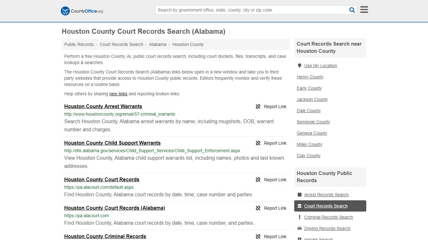 Court Records Search - Houston County, AL (Adoptions, Criminal, Child ...